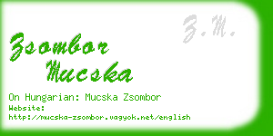 zsombor mucska business card